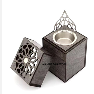 ชุดถาดเตาทอง bakhoor ตกแต่งอาหรับคุณภาพสูงไม้โลหะพรีเมี่ยมศาสนารวมถึงมัสค์ดาวโป๊ยกั๊ก - Product Image 3