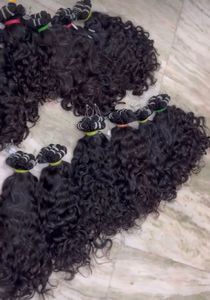 Thick Hair Full From Top to Bottom Natural Indian <b>Curly</b> Real Human Hair Single Donor <b>Extensions</b> Wholesale Price - Product Image 3