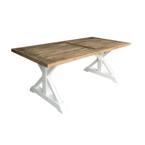 Rettangolo <span class=keywords><strong>di</strong></span> nozze bianco della fattoria tavolo da pranzo in <span class=keywords><strong>legno</strong></span> personalizzato per banchetti in <span class=keywords><strong>legno</strong></span> massello per eventi noleggio <span class=keywords><strong>di</strong></span> nozze - Product Image 1