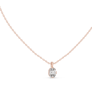 Collier en diamant créé en laboratoire 1 CT, diamant VVS-VS EF CVD, or 18 carats, 14 carats, options or rose, or jaune, or blanc - Product Image 1