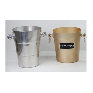 Seau à champagne français Refroidisseur de vin Refroidisseur de boisson d'excellente qualité Contient des seaux à glace de vin de bière avec poignées SET/2 - Product Image 1