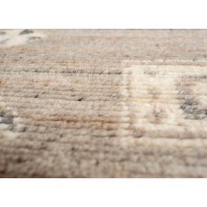 Alfombra de Lana Afgana Tejida a Mano, Color Marfil, Diseño Geométrico Abstracto, Rectangular, para Pasillo, Sala de Estar, 9x12 - Product Image 3