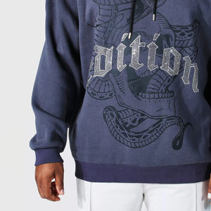 Sudaderas con Capucha de Algodón 100% al por Mayor para Hombre, Estilo Vintage, Corte Regular, Forro Polar Grueso, Diseño Sólido con Bolsillo, Ropa de Invierno - Product Image 2