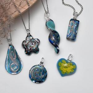 Top Quality Handmade Luxury Dazzling Fused <b>Glass</b> Decorative Pendants for Daily Wear in (Pack of 6) DAJ-87/59800 - Product Image 1