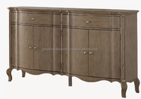 Le plus récent buffet de luxe minimaliste en bois Table Console en bois personnalisable pour le stockage de vin de thé pour les meubles de salon ou de porche