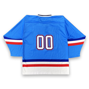 Vente en gros OEM conception personnalisée maillots de sports d'équipe uniforme de hockey sur glace avec logo et numéro imprimé produit de sublimation - Product Image 3