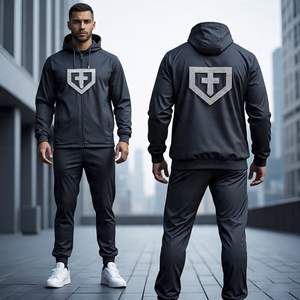 Vêtements de sport pour hommes à fermeture éclair légère en nylon imperméable personnalisé de haute qualité Survêtement coupe-vent en polyester nylon lourd - Product Image 1