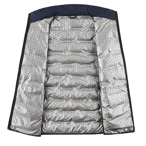 Men's Autumn Cartoon Patchwork Hooded Self <b>Heating</b> Stand Collar Windproof Puffer <b>Jacket</b> OEM ODM - Product Image 4