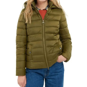 Vestes d'hiver matelassées pour femmes grandes tailles, très vendues, de haute qualité, respirantes, écologiques, col montant, en polyester et nylon tricoté - Product Image 1