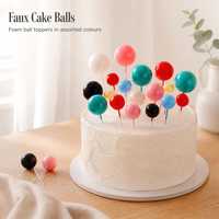 Boules de décoration de gâteau en mousse décorations de gâteau pour fournitures de fête d'anniversaire vert rose noir Faux gâteau Balls