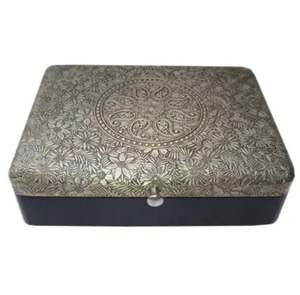 Cajas de joyería de metal para el mantenimiento elegante hermosa caja de baratija hecha a mano eleva tu colección con nuestras elegantes cajas de joyería - Product Image 5