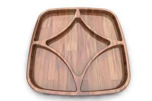 Bandeja desechable rectangular de hoja de palma como bambú (10 bandejas) Eventos, bodas, tablas de charcutería, platos para servir- - Product Image 3