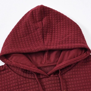 Sweat-shirt à capuche gaufré pour homme de haute qualité, 100 % coton épais, fabriqué sur mesure - Product Image 5