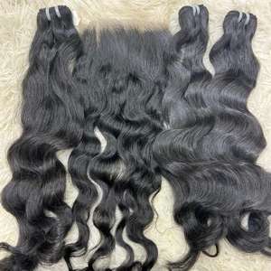 ผมต่อแบบตรงสำหรับผู้หญิงผิวดำผมถักทอแบบไม่ใช้เรมี่100% - Product Image 1