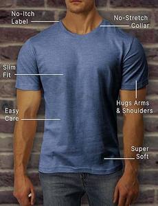 Camiseta deportiva personalizada con cuello redondo para hombre, transpirable, que absorbe la humedad, para ropa deportiva y actividades al aire libre - Product Image 5