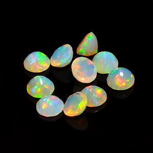 โอปอลเอธิโอเปียอัญมณีหลวมธรรมชาติตัดอย่างยอดเยี่ยมสำหรับทำเครื่องประดับปรับขนาดได้8.0x8.0x5.0มม. ไฟหลายขนาด - Product Image 4
