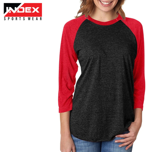 Camiseta Deportiva INDEX para Mujer, con Bloques de Color, Manga Raglán, Cuello Redondo, Tejido Jersey Informal, 100% Algodón - Product Image 5