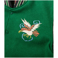 Veste de baseball personnalisée avec manches en cuir, broderie chenille, logo, col montant, patchwork, grandes tailles pour hommes