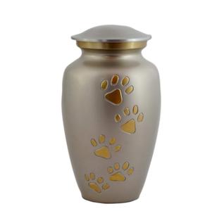 Brass Pet Memorial Cremation <b>Urns</b> <b>for</b> <b>Dogs</b> and Cats <b>Ashes</b> - Keepsake <b>Ash</b> <b>Urn</b> - Funeral <b>Urn</b> (Gold Paw 45 Cubic Inches) - Product Image 4