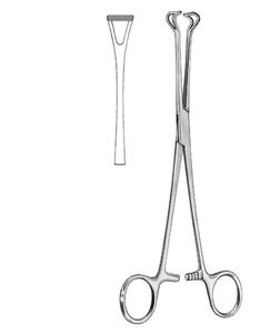 Pince à tissus Babcock de 12 cm pour bébé Instrument chirurgical en acier manuel pour une préhension et un maintien précis - Product Image 3