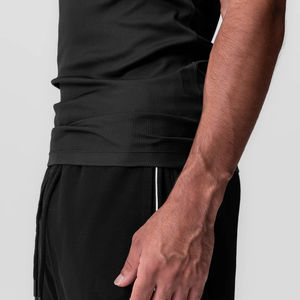 Débardeur de sport de compression pour homme, débardeur de fitness avec tricot côtelé en coton, style décontracté, design OEM - Product Image 5