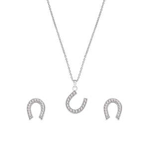 ชุดจี้และต่างหูเกือกม้านำโชคเครื่องประดับ925แฟชั่นเงิน - Product Image 3