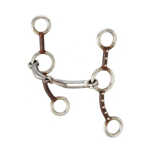 Marrón antiguo Jr. Cowhorse Snaffle Ligero Tamaño personalizado Más vendido en brocas de caballo Precio barato 2024 Western Horse Bits 2025 - Product Image 1