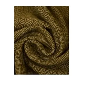 最新系列混纺针织斜纹编织棕色羊毛面料优质校队夹克