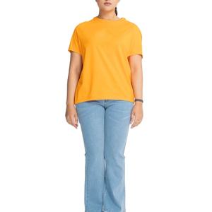 T-shirt ample en coton à manches courtes pour femme, haut décontracté et confortable pour tous les jours, style moderne et tendance - Product Image 1