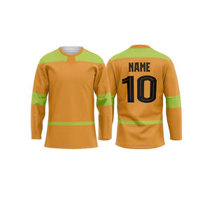 Uniforme de hockey sur glace en tissu respirant imprimé personnalisé, anti-bactérien, séchage rapide, 100% polyester, vente en gros - Product Image 3