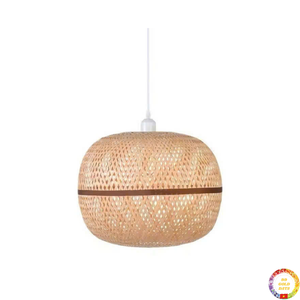 Lampe en rotin naturel bambou tissé plafonnier suspendu pour salon décoration intérieure exportation en gros du Vietnam - Product Image 4