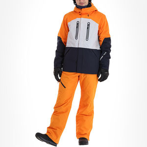 Traje de esquí de invierno personalizado para hombre de Pakistán cálido transpirable tela para exteriores impermeable a prueba de viento cuello con capucha cierre de cremallera - Product Image 1