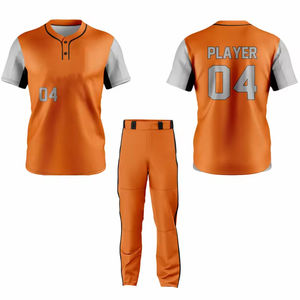 Conjuntos de béisbol transpirables de nuevo diseño clásico único 100% poliéster uniformes al por mayor hombres barato OEM ODM ropa de Softbol - Product Image 4