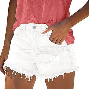 2025 Women's <b>High</b>-<b>Waist</b> Casual <b>Jeans</b> <b>Shorts</b> Breathable and <b>High</b> Quality Made in Pakistan Wholesale Rate Good - Product Image 2