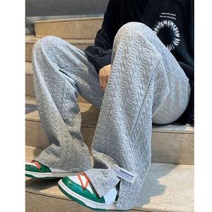 Pantalon de jogging ample de style japonais pour homme, en polyester/coton écologique, coupe haute, coupe-vent, vêtements de sport, automne-hiver, survêtement noir - Product Image 4