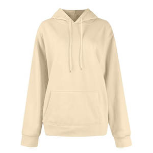 Sudadera con capucha de manga larga con logotipo bordado para mujer, Sudadera con capucha clásica supersuave de algodón 100% para mujer - Product Image 5