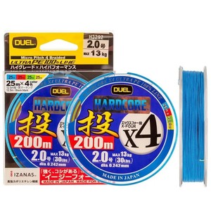 สายเบ็ดตกปลา DUEL HARDCORE x4 ยาว 200 ม. (รุ่น: 0.8/1/1.2/1.5/2) - Product Image 2