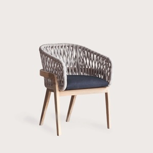 เก้าอี้รับประทานอาหารในโรงแรมบ้านเก้าอี้รับประทานอาหารเชือกหวายสานนุ่มสบายเฟอร์นิเจอร์รับประทานอาหารกลางแจ้ง - Product Image 4