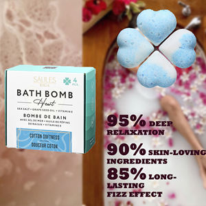 Juego de Bombas de Baño Artesanales con Aroma a Algodón Suave, Hidratantes y Nutritivas Naturales, Ecológicas, Hechas en la UE para Marca Privada - Product Image 1