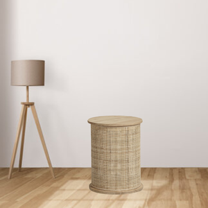 High Quality Convertible <b>Round</b> <b>Rattan</b> <b>Coffee</b> <b>Table</b> Modern Indoor Solid Wood Storage Bedside Furniture Convertible Wood <b>Table</b> - Product Image 3