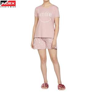 <b>T</b>-<b>Shirt</b> & Shorts <b>Women</b> Matching SetHigh Quality Cotton OEM Custom Comfortable Lounge Wear - Product Image 1