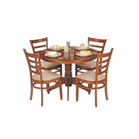 Juego de mesa de comedor de diseño de lujo para 4-6 personas Juego de mesa y sillas de madera Original de INDONESIA