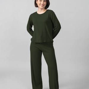Conjunto de Pijama de Algodón Suave para Mujer, Ropa de Dormir Cómoda y Transpirable, Traje de Dormir Holgado y Relajante - Product Image 1