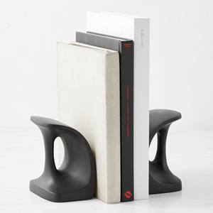 Mercana Last Cobblers Shoemaker Tool Sujetalibros de metal negro mate Diseño escultural abstracto Escritorio decorativo de aluminio resistente - Product Image 1