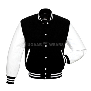Custom Logo Varsity College Jackets Fashionable Long Sleeve Casual Baseball Jacket Premium <b>Wool</b> and Real Genuine Leather Sleeves - Product Image 6