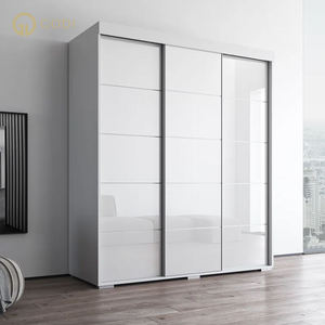 Muebles de Dormitorio GODI, Armario de Madera con Tres Puertas Corredizas, <span class=keywords><strong>Roperos</strong></span> <span class=keywords><strong>y</strong></span> <span class=keywords><strong>Closets</strong></span> de Madera para Armar, Sistemas Modernos - Product Image 1