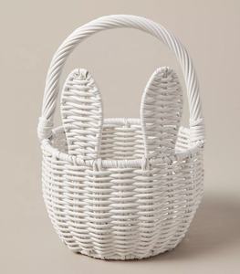 Cestas redondas de ratán Natural para Pascua para niños, cestas elegantes de dulces de ratán para niños, cesta artesanal de variedad de diseños OEM de Vietnam - Product Image 3