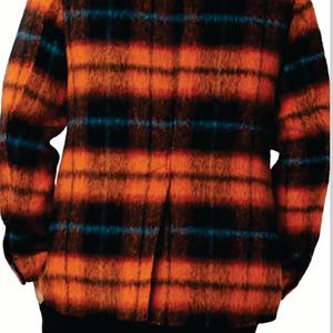 OEM Custom <b>Men's</b> Solid Canvas Stand Collar Embroidery Casual Waterproof Windproof Reversible <b>Summer</b> Flannel <b>Jacket</b> - Product Image 6