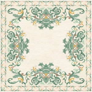 Elegante Alfombra de Lana Floral Moderna Hecha a Mano - Juego de Alfombras de Pelo Alto Ecológicas para Dormitorio, Sala de Estar, Uso en Hoteles, Tamaño Personalizado - Product Image 1