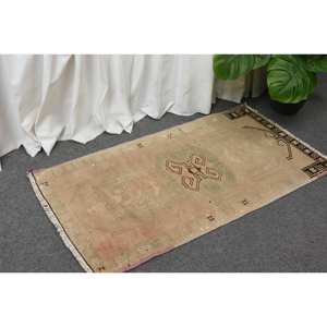 Alfombra de lana turca Beige Vintage de 16x31 pies, hecha a mano, clásica, área grande, rectángulo, diseño abstracto de retazos, látex para habitación de pasillo - Product Image 3